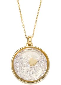 Fossil Damen Kette mit Anhänger "Schmuck Geschenk Edelstahl Halskette Sadie Herz, JF04818710", Edelstahl, L: 51cm B: 1mm, gold, Edelstahl, B:1mm,