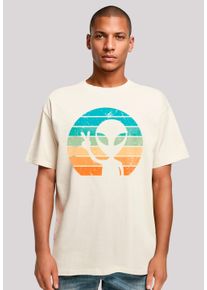 F4NT4STIC Herren T-Shirt "Alien Piece Sonnenuntergang", beige, casual, Gr. M, Obermaterial: 100% Baumwolle, Shirts, Premium Qualität