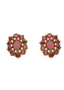 Adelia´s ADELIA ́S Damen Paar Ohrhänger "Damen 333 Gold Ohrringe Ohrstecker mit Granat", Damen, Gelbgold 333, rot, Gelbgold 333, Ohrringe, mit Granat für Damen
