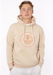 Zwillingsherz Herren Hoodie ""Anker & Moin"", beige, modisch, Gr. XL, unifarben, Sweatware, Obermaterial: 50% Baumwolle, 50% Polyester, Sweatshirts,