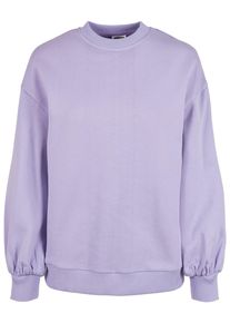 Urban Classics Damen Sweatshirt "Urban Classics Damen Ladies Organic Oversized Crew", lila, Gr. S, unifarben, 100% Baumwolle, Sweatshirts