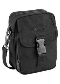 Camel Active Damen Umhängetasche "Journey", schwarz, Nylon, aufgeraut, clean, unifarben, bestickt, Taschen, aus leichtem robusten Nylon, funktional