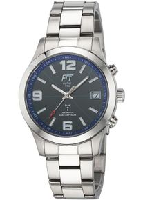 ETT Herren Funkuhr "Gobi", silber, Armbanduhren, Armbanduhr, Herrenuhr, Datum, Solar, Edelstahlarmband