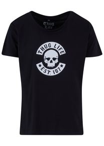 Thug Life Herren T-Shirt "Thug Life Damen Queen T-Shirt", schwarz, casual, Gr. XS, bedruckt, 95% Baumwolle, 5% Elasthan, Shirts