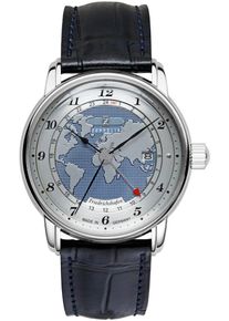 Zeppelin Herren Automatikuhr "Friedrichshafen Automatic GMT", blau, Armbanduhren, Mechanische Uhr, Armbanduhr, Herrenuhr, Datum, Made in Germany