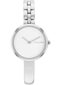 Calvin Klein Damen Quarzuhr "SCULPTURAL", silber, Armbanduhren, Armbanduhr, Damenuhr, Mineralglas, Edelstahlarmband