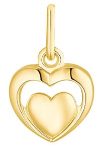 Amor Damen Ketten-Anhänger "Golden Heart, 2013373", Gelbgold 375, 0,31 g, gold, Gelbgold 375, Schmuckanhänger, Made in Germany