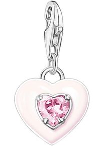 Thomas Sabo Damen Charm Herz "rosa, 1915-041-9", rosa, Silber 925 (Sterlingsilber), Charms, mit Zirkonia (synth.)