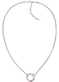 Tommy Hilfiger Damen Kette mit Anhänger "CIRCLES, 2780944, 2780945", Edelstahl, L: 45,5cm B: 2mm, bunt, Edelstahl, B:2mm, Halsketten, mit Emaille