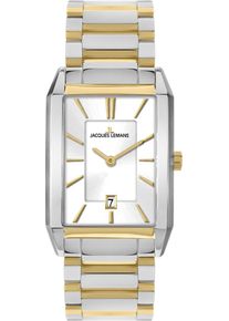Jacques Lemans Herren Quarzuhr "1-2160L", silber, Armbanduhren, Armbanduhr, Herrenuhr, Datum, Edelstahlarmband