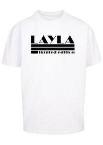 Merchcode Herren T-Shirt "Merchcode Herren Layla - Limited Edition Oversize Tee", weiß, casual, Gr. XS, unifarben, 100% Baumwolle, Shirts