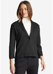RICHROYAL Damen Jerseyblazer, schwarz, feminin, Gr. S, Web, Obermaterial: 75% Viskose, 21% Polyamid, 4% Elasthan, Blazer, mit 1-Knop-Verschluss
