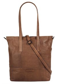 Betty Barclay Damen Shopper, braun, Leder, Reptilienprägung, Taschen, echt Leder