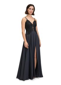 Vera Mont Damen Abendkleid "Vera Mont Abendkleid mit Stickerei", grau, elegant, Gr. 42, Tüll, Chiffon, Obermaterial: 100% Polyester. Futter: 100%