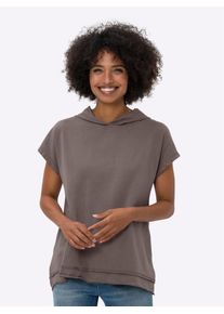 Heine Damen Kapuzenshirt "Shirt", grau, Gr. 34, unifarben, 95% Baumwolle, 5% Elasthan, Shirts
