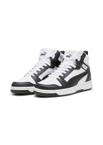 Puma Kinder Sneaker "REBOUND V6 MID JR", Gr. 38,5, schwarz-weiß, sportlich, Schuhe