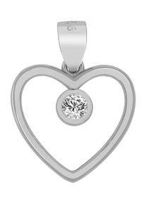 Adelia´s ADELIA ́S Damen Ketten-Anhänger "Neuheit 2025 - zeitloser Herz Anhänger aus 925 Sterling Silber", Silber 925 (Sterlingsilber), gold, Silber 925