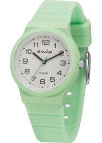 SINAR Quarzuhr, grün, Armbanduhren, Armbanduhr,Jugendliche,Damen, Kinder, bis10 bar wasserd., Geschenkidee