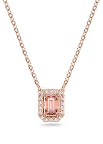 Swarovski Damen Kette mit Anhänger "Una Millenia Dc, 5598421, 5599177, 5614926, 5614933", Metall, L: 43cm, rosa, Metall, Halsketten, mit Swarovski