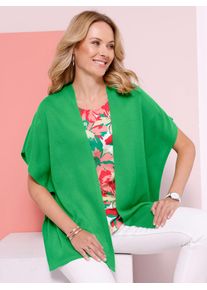 Classic Basics Damen Poncho, grün, Gr. 36, unifarben, 100% Polyacryl, Jacken
