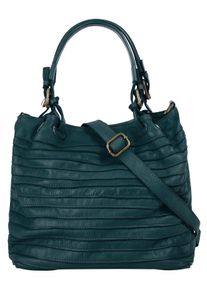 Samantha Look Damen Shopper, blau, Leder, Taschen, echt Leder, Made in Italy