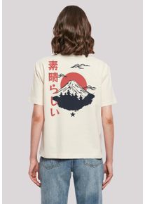 F4NT4STIC Damen T-Shirt "Mount Fuji", beige, casual, Gr. S, Obermaterial: 100% Baumwolle, Shirts, Print