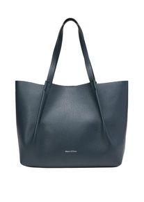 Marc O'Polo MARC O'POLO Damen Shopper "aus genarbtem Rindleder", blau, Leder, unifarben, Taschen