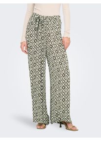 Only Damen Schlupfhose "ONLPAKJA LIFE AOP BELT PANTS WVN NOOS"balsam grün aop:pakja print, modisch, Gr. M, bedruckt, Obermaterial: 100% Viskose, Hosen