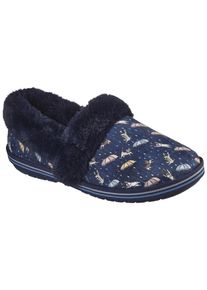 Skechers Damen Pantoffel "TOO COZY MOVIE NIGHT", Gr. 36, blau, Synthetik, Textil, klassisch, Schuhe, Hausschuh mit witzigem Hunde- und Katzenprint