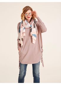 Heine Damen Rundhalspullover "Longpullover", rosa, Gr. 36, unifarben, 70% Viskose, 30% Polyamid, Pullover