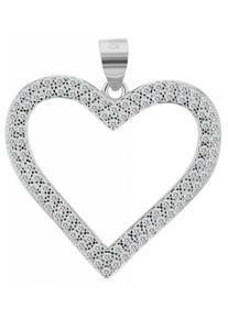 Adelia´s ADELIA ́S Damen Ketten-Anhänger "Neuheit 2025 - moderner Herz Anhänger aus 925 Sterling Silber", Silber 925 (Sterlingsilber), gold, Silber 925