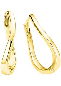 Damen Paar Creolen "Schmuck Geschenk Silber 925 Klappcreole", Silber 925 (Sterlingsilber), gold, ANISTON JEWELRY & WATCHES, Silber 925