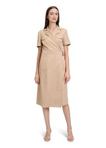 BETTY & CO BETTY & CO Damen Wickelkleid "Betty & Co Wickelkleid mit Kragen", braun, casual, Gr. 38, Obermaterial: 61% Baumwolle, 34% Polyester, 5% Elasthan.,