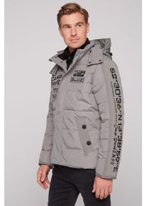 CAMP DAVID Herren Steppjacke, grau, casual, Gr. S, unifarben, Steppware, Obermaterial: 100% Polyamid, Jacken, mit Kapuze und Rippstop-Details