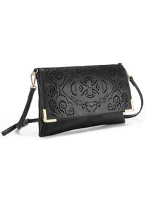 Vivance Damen Umhängetasche "Clutch", schwarz, Lederimitat, unifarben, Taschen, Abendtasche, Minibag, Handtasche, Schultertasche, Crossbody Bag VEGAN
