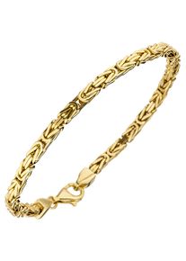 Jobo Damen Armband, Silber 925 (Sterlingsilber), gold, Silber 925 (Sterlingsilber), Armbänder, Königsarmband 925 Silber vergoldet 21 cm