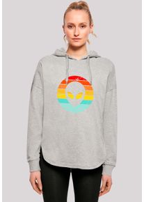F4NT4STIC Damen Kapuzenpullover "Alien Retro Sonnenuntergang", grau, casual, Gr. M, Obermaterial: 100% Baumwolle, Pullover, Premium Qualität