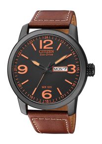 Citizen Herren Solaruhr, braun, Armbanduhren, Armbanduhr, Herrenuhr, Datum, Textilarmband