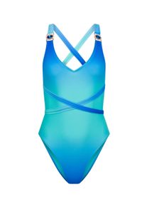 MODA MINX Damen Badeanzug "Club Tropicana", blau, feminin, Gr. S, unifarben, 100% Polyester, Badeanzüge, mit funkelndem Steinbesatz
