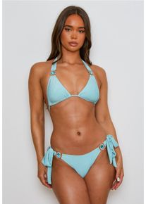 MODA MINX Damen Triangel-Bikini-Top "Lumiere Amour Triangle", blau, feminin, Gr. S, unifarben, 85% Polyester, 8% Elasthan, 7% Metall,