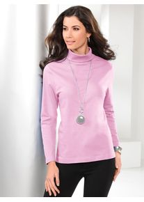 Classic Basics Damen Rollkragenshirt "Shirtrolli", rosa, Gr. 40, unifarben, meliert, 100% Baumwolle, Shirts