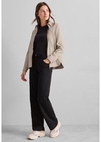 Cecil Damen Fellimitatjacke, beige, casual, Gr. XL, unifarben, Stoff, 100% Polyester, Jacken, mit Kragen
