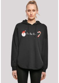 F4NT4STIC Damen Kapuzenpullover "Ho Ho Ho Weihnachten Christmas", schwarz, casual, Gr. L, Obermaterial: 100% Baumwolle, Pullover, Print