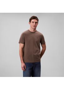 Herren T-Shirt "SS SMOOTH CTTN SOLID CREWNK TEE", braun, Basic, Gr. M, Calvin Klein Jeans, Single Jersey, Obermaterial: 100% Baumwolle, Shirts, mit