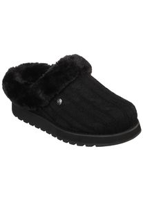 Skechers Damen Pantoffel "KEEPSAKES - ICE ANGEL", Gr. 35, schwarz, Textil, klassisch, Schuhe, Hausschuh in Strick-Optik