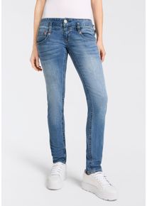 Herrlicher Damen Slim-fit-Jeans "Pitch Slim Organic Denim"distance, casual, Gr. 34, Denim/Jeans, Obermaterial: 98% Baumwolle, 2% Elasthan, Jeans, mit