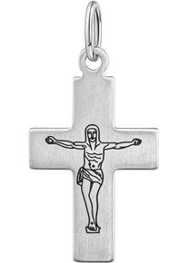 Firetti Damen Ketten-Anhänger "Schmuck Geschenk Edelstahl Halsschmuck Anhänger Kreuz", Edelstahl, 1,15 g, schwarz, Edelstahl, Schmuckanhänger, Made