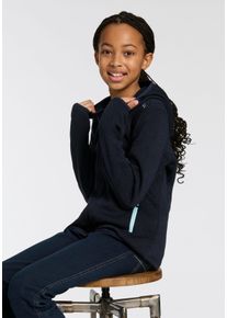 CMP Kinder Fleecejackeb.blau, opale, sportlich, Gr. 128, Strick, Fleece, Obermaterial: 100% Polyester, Jacken, Wärmend & Atmungsaktiv & Schnell
