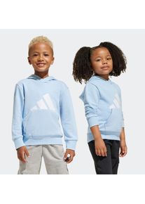 Kinder Kapuzensweatshirt "LK BL FT HD", blau, sportlich, Gr. 104, adidas Sportswear, Obermaterial: 55% Baumwolle, 36% Polyester, 9% Viskose,