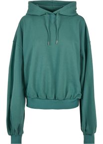 Urban Classics Damen Rundhalspullover "Urban Classics Damen Ladies Organic Oversized Terry Hoody", grün, casual, Gr. XS, unifarben, 100% Baumwolle,